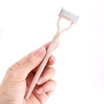 Eyelash Separator Eyelash Comb Lash Separator Tool MSQ Mascara Brush Eyelash Brush Separator Mascara Comb Arc Designed Mascara Applicator With Cover Naked Pink (1PCS) - Image 4
