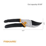 Fiskars Gardening Tools: Bypass Pruning Shears, Sharp Precision-ground Steel Blade, 5/8” Plant Clippers (91095935J) - Image 6