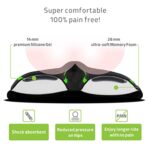 RONUX Narrow Bike Seat Cushion-Extra Soft Comfy Bicycle Seat Cover-Memory Foam & Gel-for Peloton Bike, Stationary, Exercise, Electric, Road & Mountain Bikes-Cycling Accessories-Women & Men - Image 3