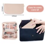 Nail Clippers and Beauty Tool Portable Set, Rose Gold Martensitic Stainless Steel Manicure Set 12 in 1, with Pink Leather Bag, Suitable for Home, Workplace, Outdoor Travel, Gift Giving, Beauty Salon. - Image 4