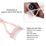 Eyelash Separator Eyelash Comb Lash Separator Tool MSQ Mascara Brush Eyelash Brush Separator Mascara Comb Arc Designed Mascara Applicator With Cover Naked Pink (1PCS) - Image 6