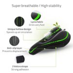 RONUX Narrow Bike Seat Cushion-Extra Soft Comfy Bicycle Seat Cover-Memory Foam & Gel-for Peloton Bike, Stationary, Exercise, Electric, Road & Mountain Bikes-Cycling Accessories-Women & Men - Image 4