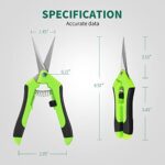 SZHLUX 1-Pack Pruning Shears, 6.5'' Gardening Hand Pruner, Professional Pruning Scissors with Straight Stainless Steel Precision Blades - Image 5