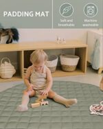 Baby Play Gym Mat, Stage-Based Sensory and Motor Skill Development Tummy Time Activity Mat with 6 Toys for Infant, Newborn Essentials, Non Slip Washable (Roman Green) - Image 5