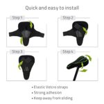 RONUX Narrow Bike Seat Cushion-Extra Soft Comfy Bicycle Seat Cover-Memory Foam & Gel-for Peloton Bike, Stationary, Exercise, Electric, Road & Mountain Bikes-Cycling Accessories-Women & Men - Image 6