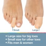 ZenToes 6 Pack Gel Toe Cap and Protector - Cushions and Protects to Provide Relief from Missing or Ingrown Toenails, Corns, Blisters, Hammer Toes (Variety, Beige)) - Image 5
