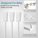 [45-Pack] Baby Tongue Cleaner, Baby Toothbrush, Disposable Infant Gums Cleaner, Soft Gauze Toohthbrush Newborn Oral Cleaning Stick Dental Care for 0-36 Month Baby+ 1Pcs Finger Toothbrush with Case - Image 3