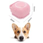 Jacobs Dog Cat Puppy Bath Brush Scrubber, Shampoo Dispensing Massage Bathing Shower Brush Soft Silicone Grooming Deshedding Exfoliating Washing Hair Fur Comb For Cleaning Sensitive skin on Short Long Haired Dogs And Cats - Image 5