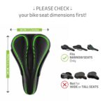 RONUX Narrow Bike Seat Cushion-Extra Soft Comfy Bicycle Seat Cover-Memory Foam & Gel-for Peloton Bike, Stationary, Exercise, Electric, Road & Mountain Bikes-Cycling Accessories-Women & Men - Image 5