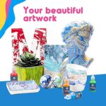 Arts and Crafts for Kids Girls Boys Age 3+,Marbling Paint Kit, Water Art Paint Set, Gifts for Kids, Creative Arts Kits for Kids & Adults, STEM Toys Art Suppliers Non-Toxic 12 Colors - Image 6
