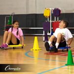 Champion Sports Scooter Board with Handles, Set of 6, Wide 12 x 12 Base - Multi-Colored, Fun Sports Scooters with Non-Marring Plastic Casters for Children - Premium Kids Outdoor Activities and Toys - Image 5