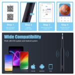 Ear Wax Removal,Earwax Removal Tools,lookcctv Ear Cleaner with Camera HD 1080P Ear Cleaning Kit with 6 Ear Spoon,Ear Remover Tools with Light Compatible iOS & Android Devices for Kids Adults(Blue) - Image 5