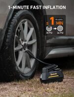 AstroAI Tire Inflator Portable Air Compressor Air Pump for Car Tires - Car Accessories, 12V DC Auto Tire Pump with… - Image 3