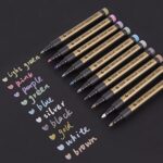 PANDAFLY Metallic Marker Pens, Set of 10 Colors Paint Markers for Black Paper, Rock Painting, Scrapbooking Crafts, Card Making, Ceramics, DIY Photo Album, Ceramic, Glass and More (Medium tip) - Image 3