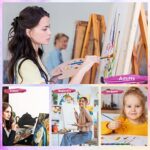 Paint Brushes Set, 20 Pcs Paint Brushes for Acrylic Painting, Oil Watercolor Acrylic Paint Brush, Artist Paintbrushes for Body Face Rock Canvas, Kids Adult Drawing Arts Crafts Supplies, Blue - Image 6