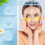 arshege 120 PCS Under Eye Patches - 24K Gold Eye Mask - Personal Care Anti-Aging Collagen Hyaluronic Acid Eye Masks for Dark Circles and Puffiness, Anti-Wrinkle and Hydrating Under Eye Mask - Image 5