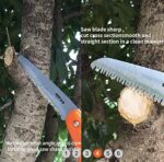 Edward Tools 7” Folding Saw - Heavy Duty Harden Triple Razor Tooth Steel - Hand Saw for Camping, Pruning, Backpacking, Survival, Outdoors, Gardening, Trees - Foldable Safety Sheath - Image 3