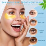 arshege 120 PCS Under Eye Patches - 24K Gold Eye Mask - Personal Care Anti-Aging Collagen Hyaluronic Acid Eye Masks for Dark Circles and Puffiness, Anti-Wrinkle and Hydrating Under Eye Mask - Image 4
